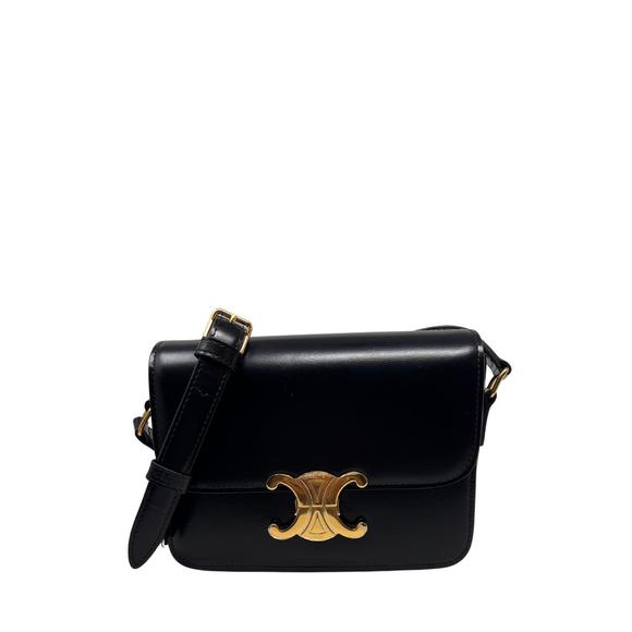 CELINE pre-loved teen triomphe bag in black - Picture 1 of 12